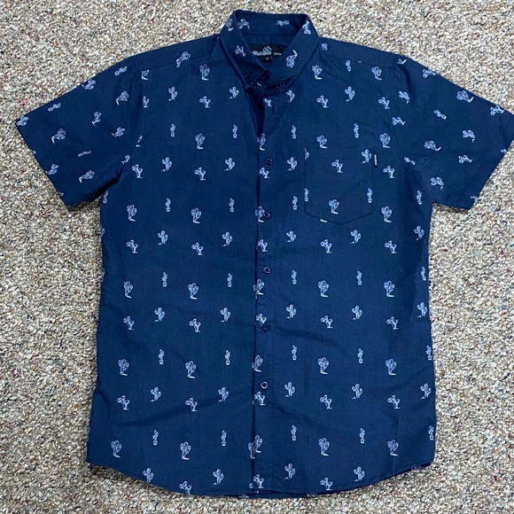 Molokai Surf Co Other - Men's Navy Blue Cactus Printed Shirt button down casual